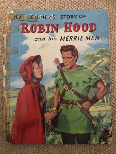 1950s Robin Hood hardcover cartoon book Carousel 1