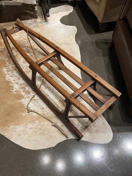Vintage wooden snow sled Carousel 3