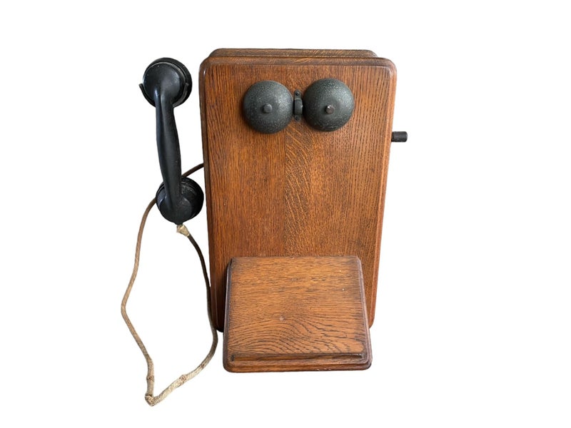 Vintage Ericsson Wall-Mounted Telephone – Elegant Wood Case Carousel 1