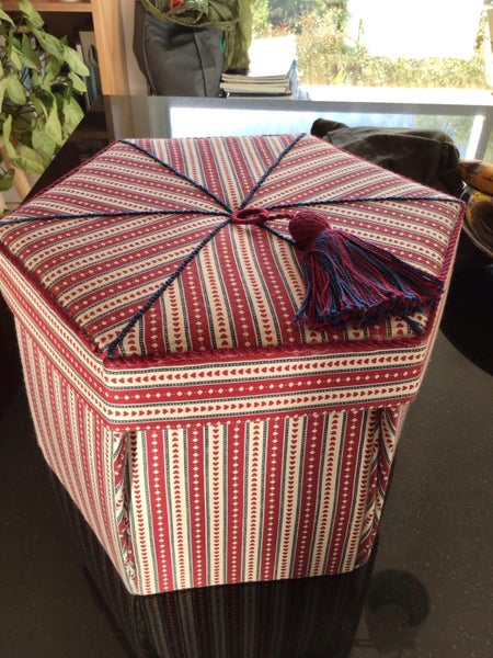 Vintage fabric sewing box - ideal for keeping all your sewing items in one place Carousel 1