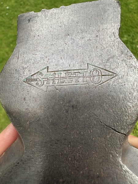 Vintage “STILETTO” hewing axe / hatchet head (cracked)(L/handed) Carousel 2