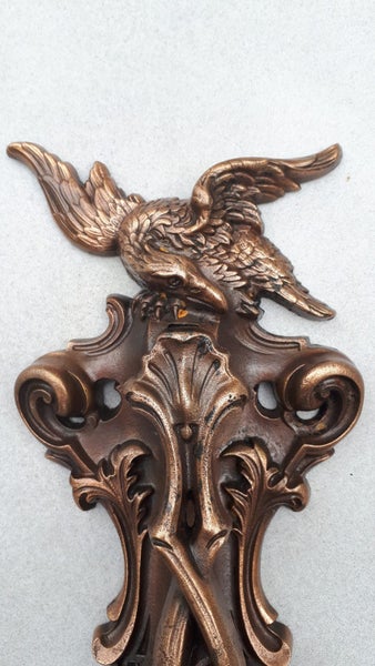 Door Knocker Cast Iron - Sitting Eagle Raven Dated 1841 Carousel 2