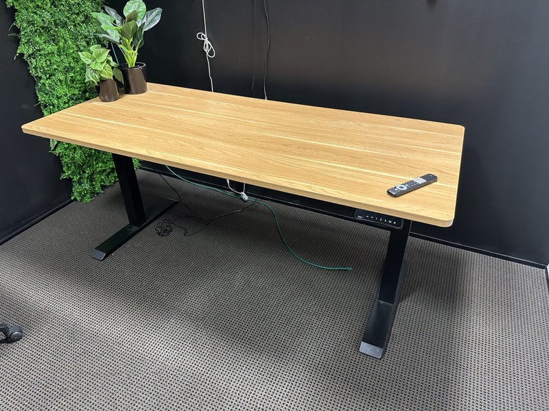 Oak Standing Office Desk (Large) Carousel 1