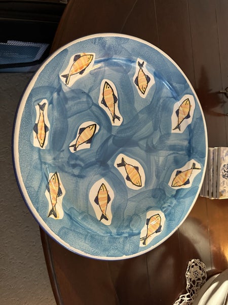Temuka ware serving plate/platter 36cm diameter; please buy me :-) $5 Carousel 1