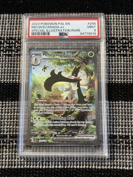 PSA 9 Meowscarada ex Pokemon card **$1 RESERVE** Carousel 1