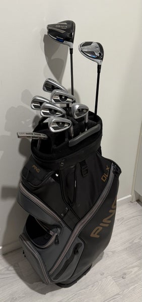 Taylormade/Ping Full Right Handed Golf Set , With Ping DLX Cart Bag64033364858627110