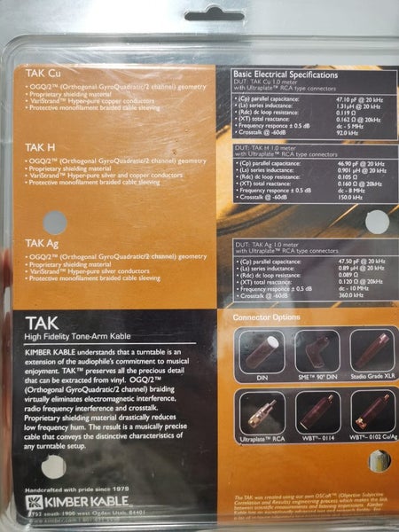Kimber TAK Cu Phono Cable 1M Carousel 2