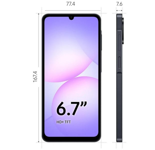 Samsung Galaxy A07 A075F 128GB 4GB RAM - Dual SIM - Unlocked (New) Black64422034005763112