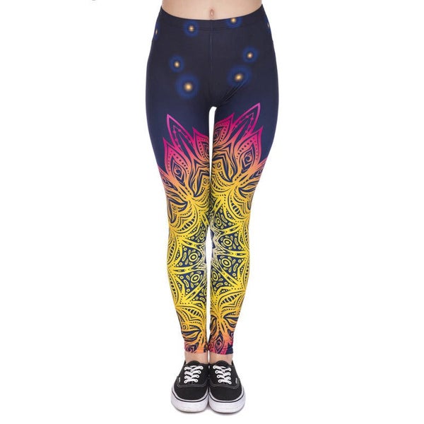 Mandala Colourful High Waist Yoga Pants Women Printed Leggings Carousel 1