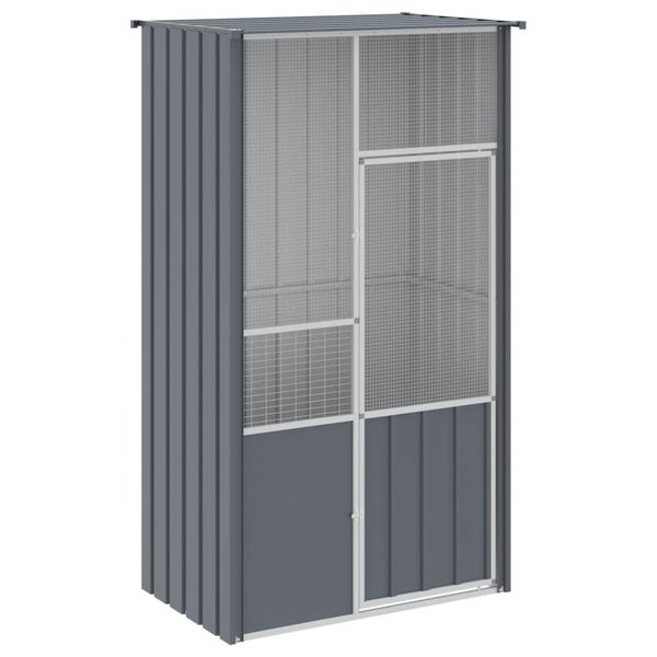 Vidaxl Bird Cage Anthracite 115X78x200 Cm Galvanised Steel Carousel 1