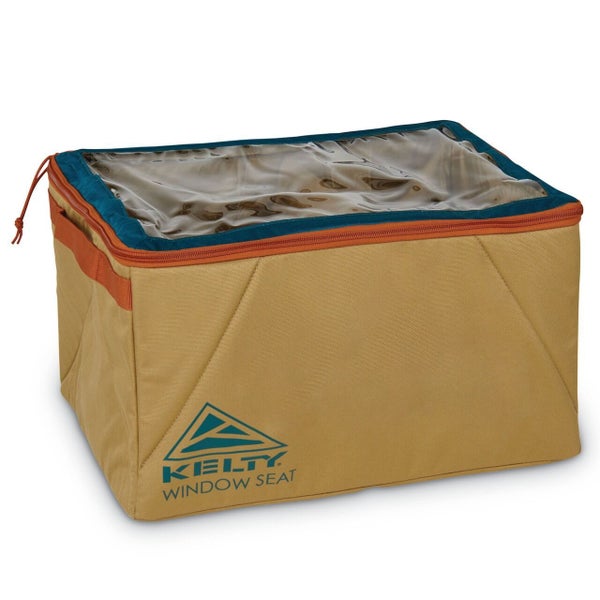 KELTY Window Seat Storage Bin 28L Clear Top 600D Polyester Travel Gear Organi... Carousel 1