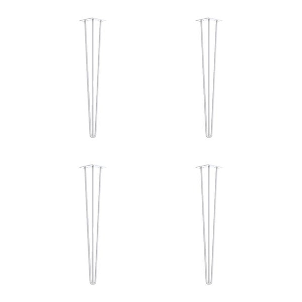 Della Francesca Set Of 4 3-Rod Retro Hairpin Table Legs 12Mm Steel Bench Desk 71 Carousel 1
