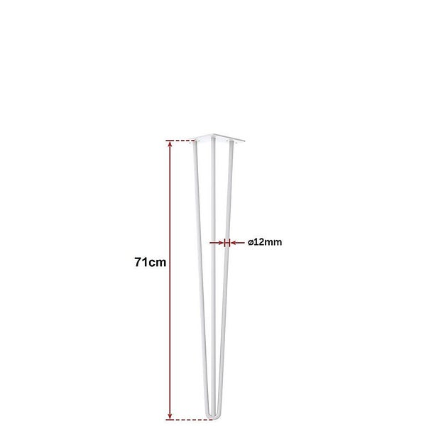 Della Francesca Set Of 4 3-Rod Retro Hairpin Table Legs 12Mm Steel Bench Desk 71 Carousel 2