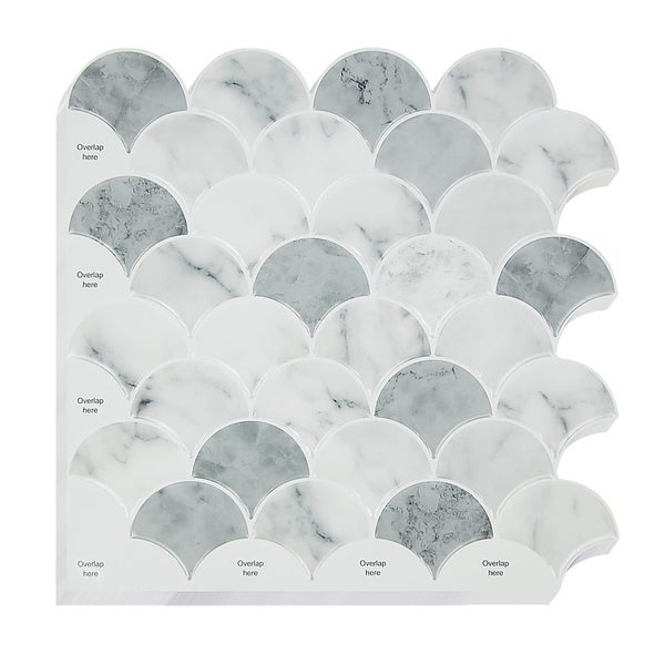 Randy & Travis Machinery Tiles 3D Peel And Stick Wall Fish Scale Mosaic 10 Sheet Carousel 1