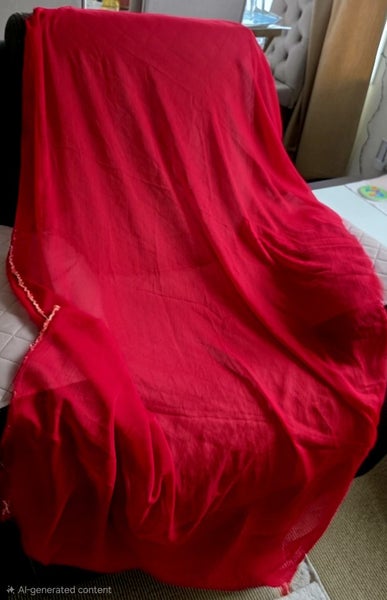 2.5 Mtr Red Soft Chiffon Material Carousel 1
