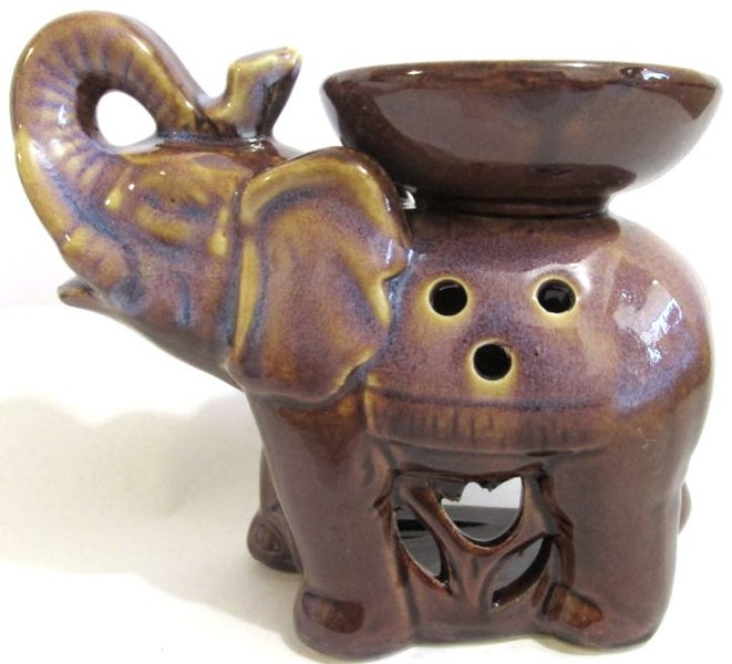 Elephant oil burner - brown Carousel 1