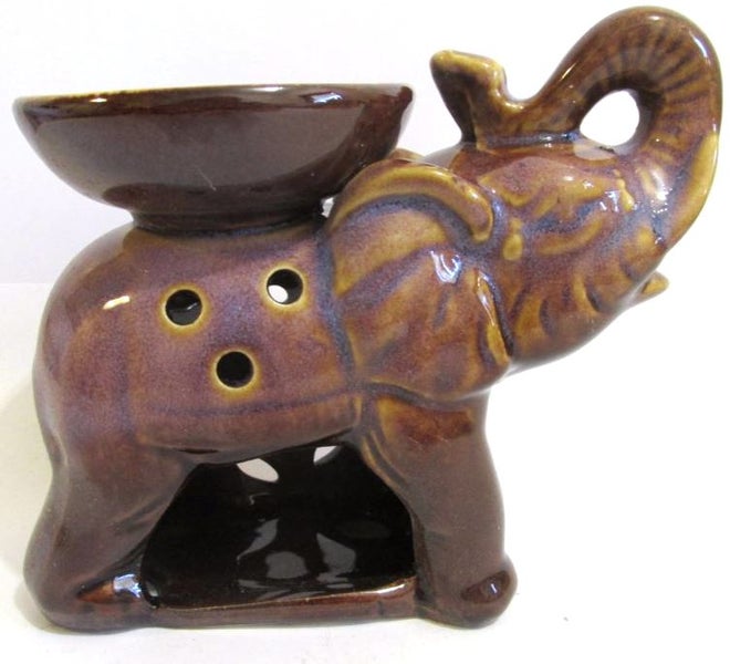 Elephant oil burner - brown Carousel 2
