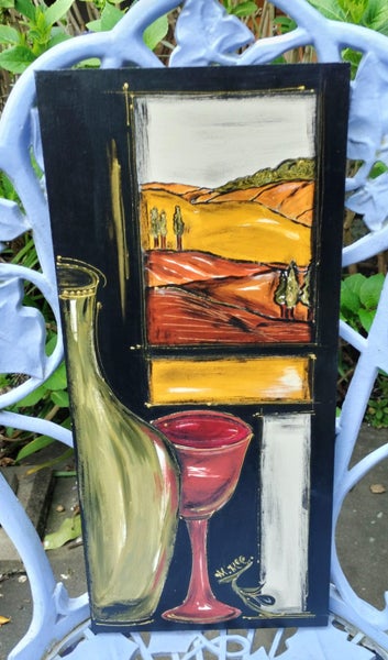 "Tuscany View I" an Original Signed Painting on Wood Carousel 2