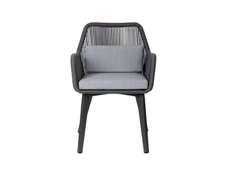 Falcon Aluminium And Rope Outdoor Dining Chair Carousel 1