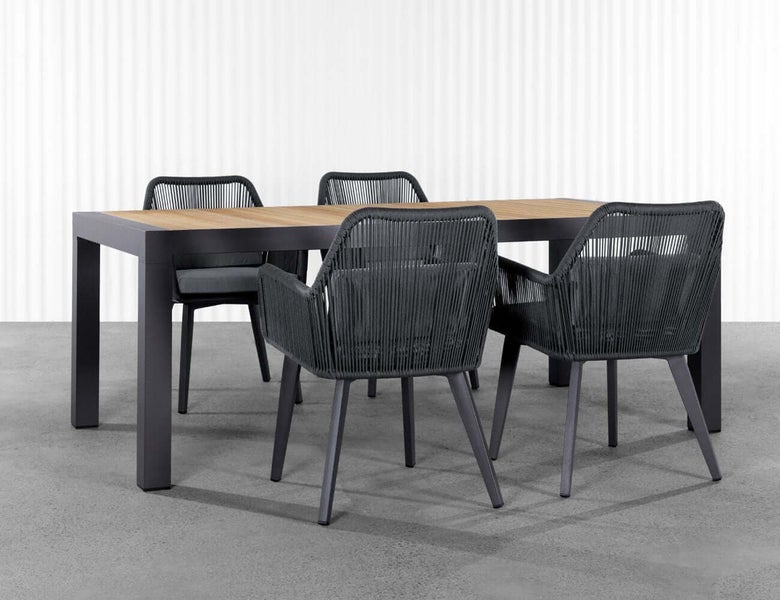 Falcon Aluminium And Rope Outdoor Dining Chair Carousel 7