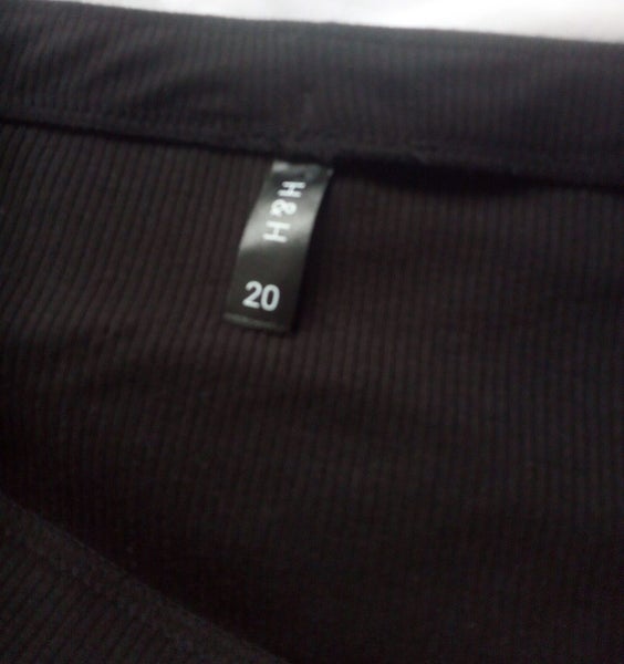 NEW sz18/20 (96-108cm waist) Black Mini Skirt Cotton/Polyester elastic waistband Carousel 6