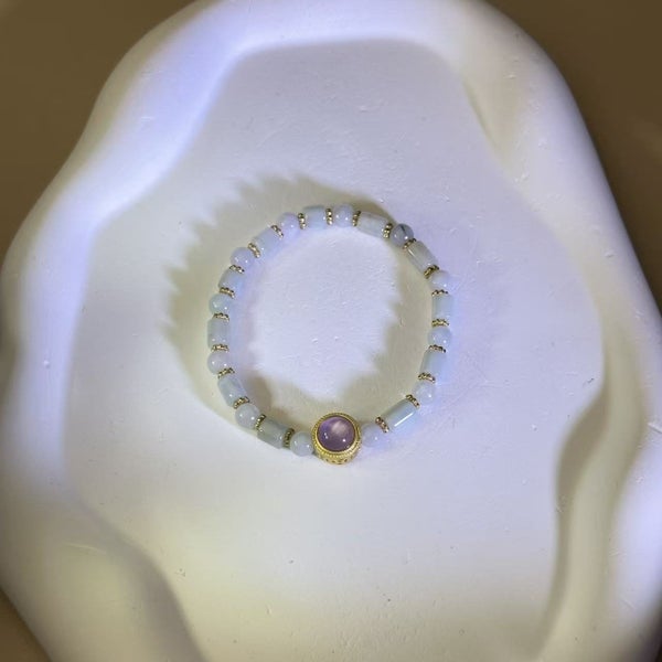 Green Jade Beads Bracelet Carousel 1