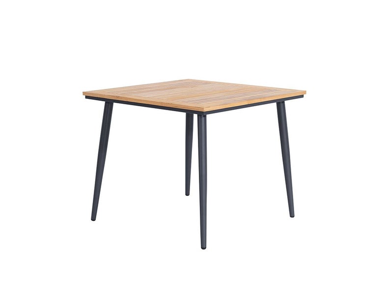 Teal Teak Outdoor Patio Dining Table 90 90cm Carousel 2