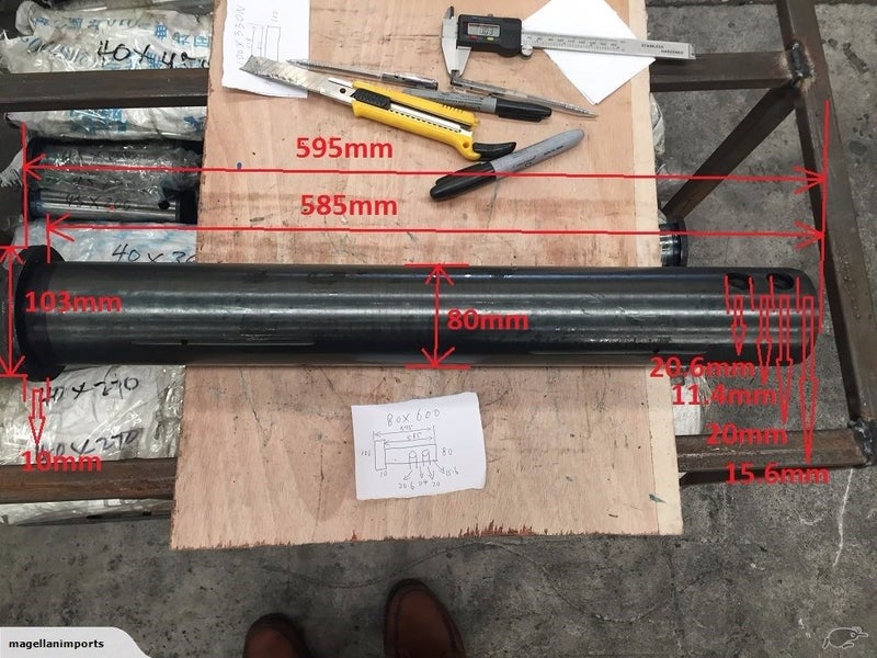 Digger bucket pin 80mm / 85mm / 90mm / 95mm / 100mm / 110mm OD Carousel 3