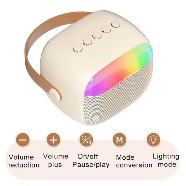 Bluetooth Wireless Speaker Mini Wireless Microphone Kids Karaoke Machine Carousel 9