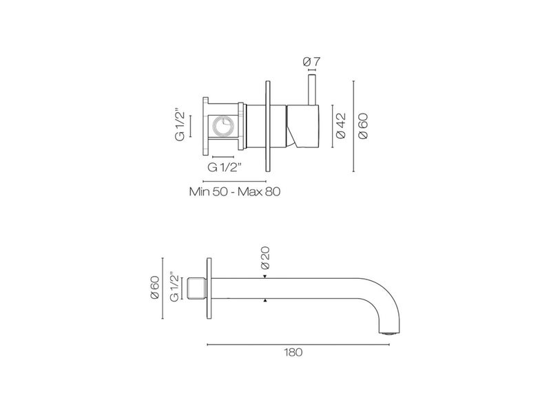 Buddy Wall Mount Mixer & Spout Black Chrome *Run Out Model* Was $1199 Carousel 4