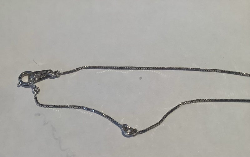 Natural Diamond 10k white gold necklace, made in Italy Carousel 5