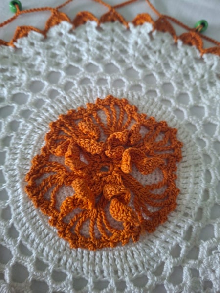 Vintage beaded milk jug cover Carousel 2