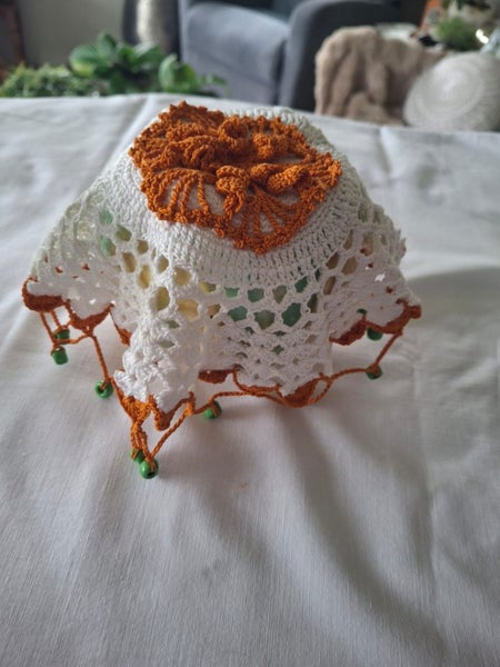 Vintage beaded milk jug cover Carousel 4
