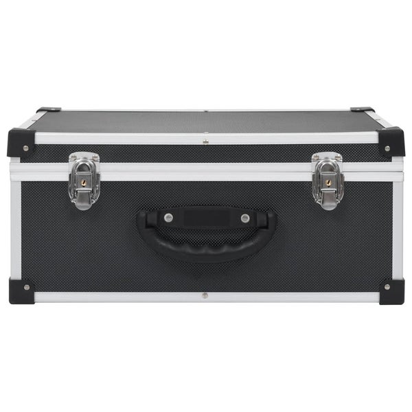 Vidaxl Cd Case For 60 Cds Aluminium Abs Black Carousel 2