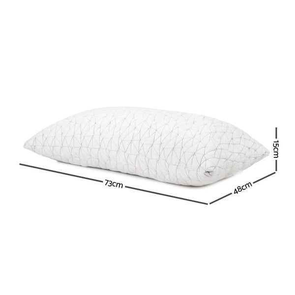 Set Of 2 Rayon Single Memory Foam Pillow Pillows Giselle Bedding Carousel 2