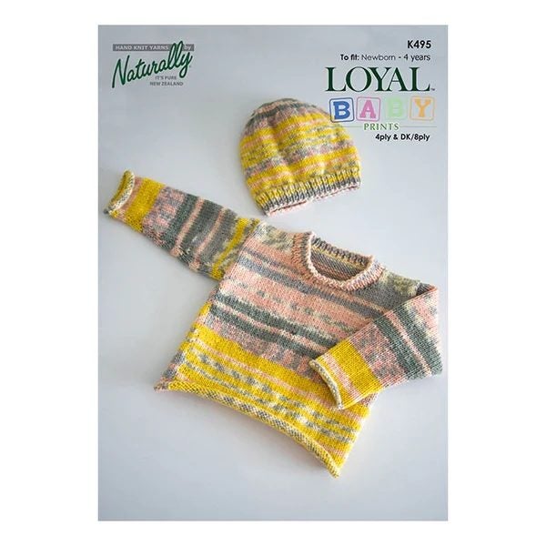 Naturally Loyal Baby Prints 4ply/8ply Sweater & Hat Pattern - New **$1 Reserve* Carousel 1