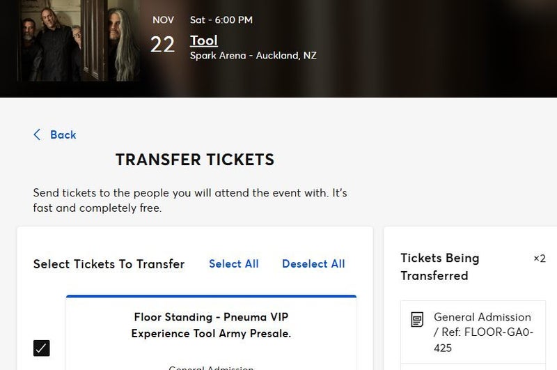 X1 VIP Pneuma TOOL Concert Tickets (Floor Standing | Sat, 22nd Nov 25) Carousel 3
