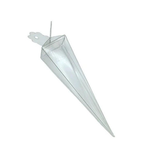 My Decorations 100 Pack Of Clear Pyramid Triangle Shaped Small Gift Box - Bombon Carousel 1