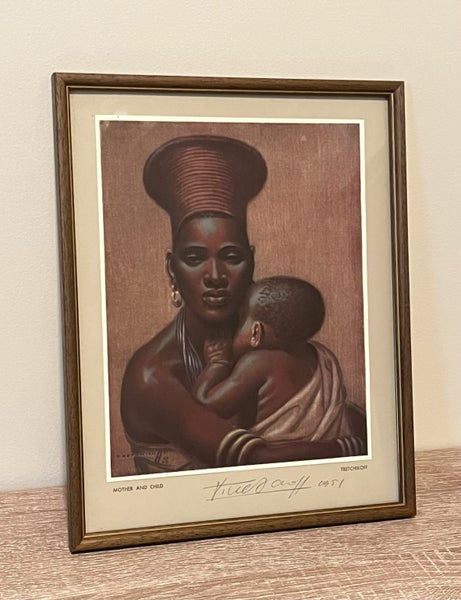 Vintage Tretchikoff Signed Original Print ‘Mother And Child’ Carousel 1