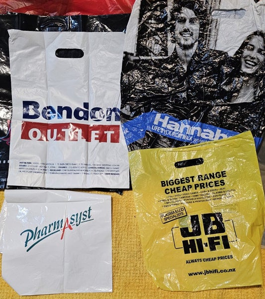 Shopping bags plastic bygone era (now paper) Carousel 2