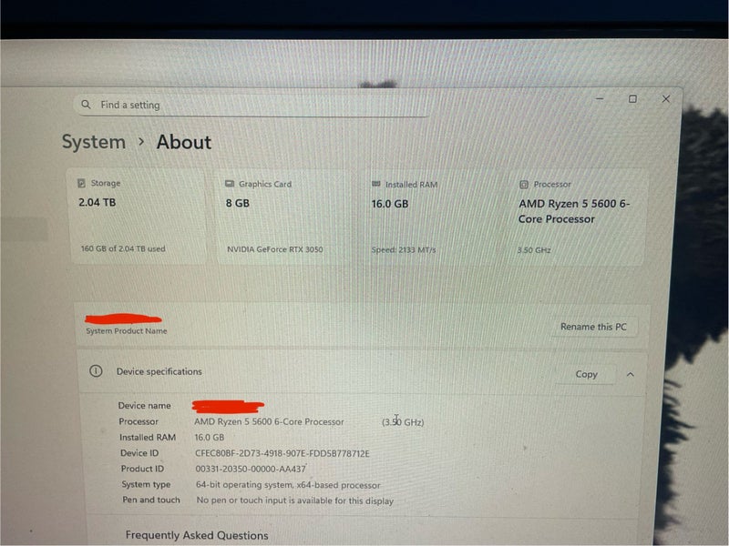 Ryzen PC + Monitor64043797965697113