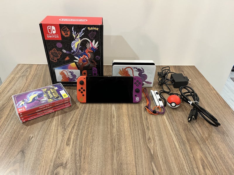 Nintendo Switch OLED Pokémon Scarlet/Violet Edition w games and accessories Carousel 1