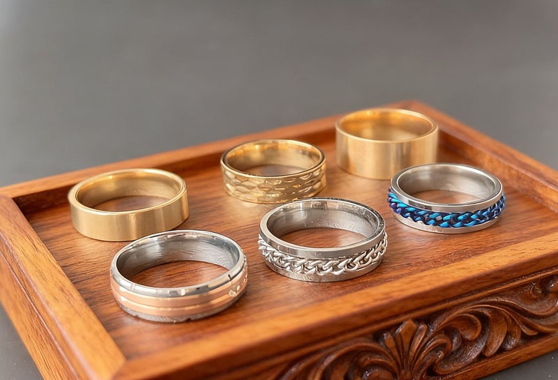 (6X Rings for Men) Mix & Match Rings Statement Rings RSS11DC-1064400722793475113