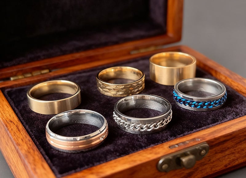 (6X Rings) Premium Mix & Match Rings Versatile Stacking Bands RSS11DC-10 Carousel 2