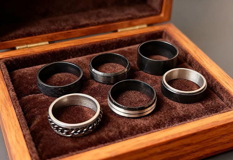 (6X Rings for Men) Mix & Match Band Rings Statement Rings RSS12DC-1164577872266882112