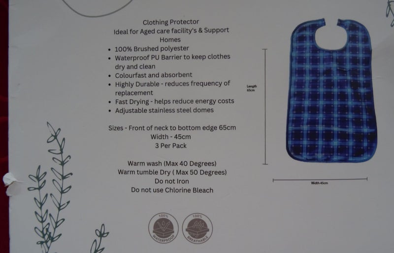 NEW! Dry Bib Clothing Protector x3 STAY DRY RRP $69.90 Carousel 2