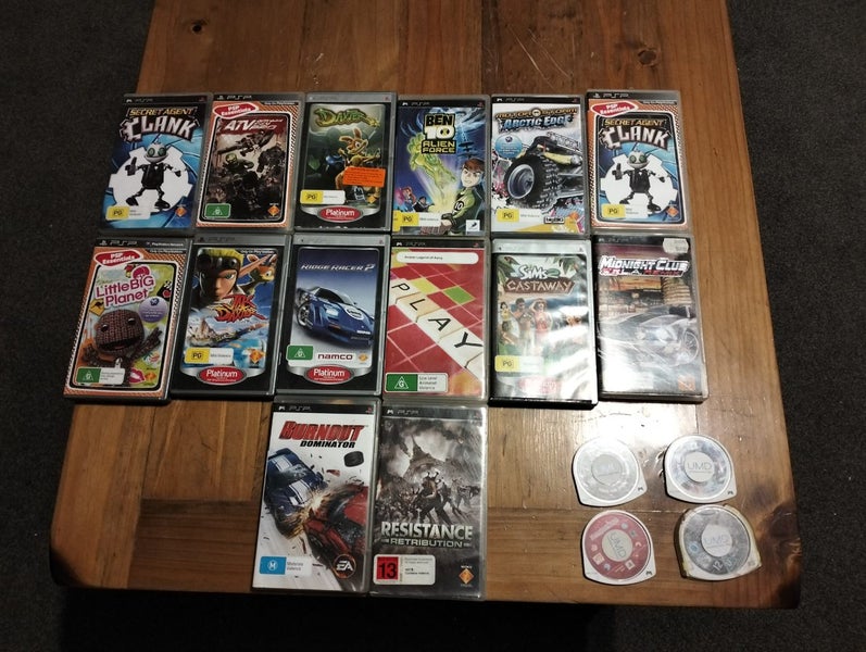 Sony PSP Console + 18 Games + Case + Charger (Faulty – Powers Off Quickly) Carousel 1