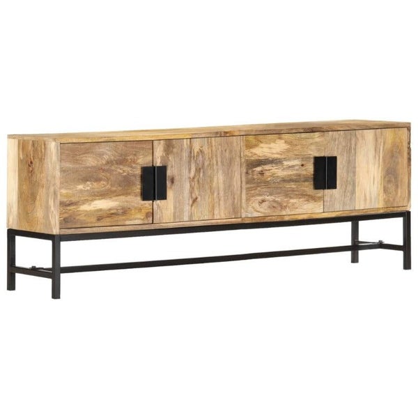 Vida Xl Tv Cabinet 140X30x50 Cm Solid Mango Wood Carousel 1