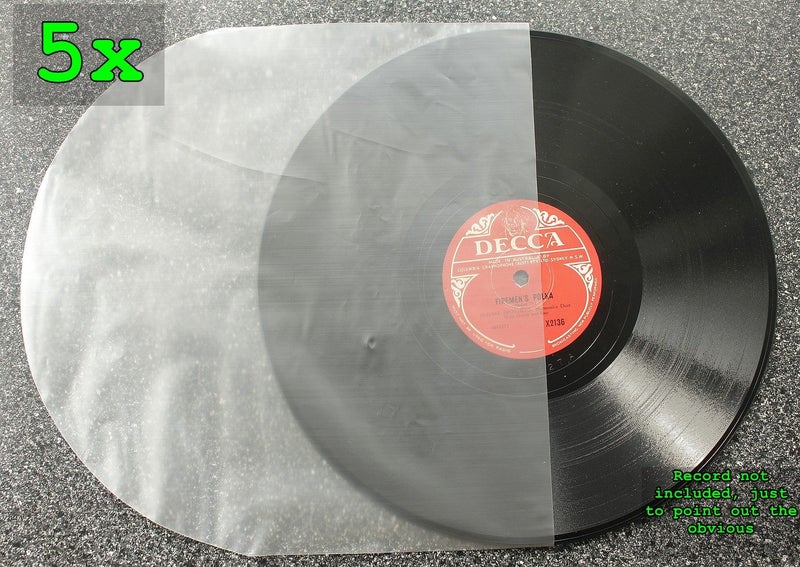 5x inner / dust sleeves for 10" records (Shellac) No extra postage for extras Carousel 1