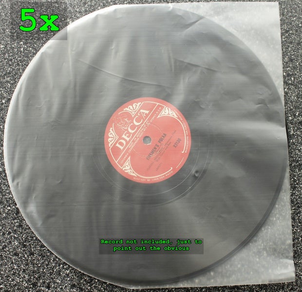 5x inner / dust sleeves for 10" records (Shellac) No extra postage for extras Carousel 2
